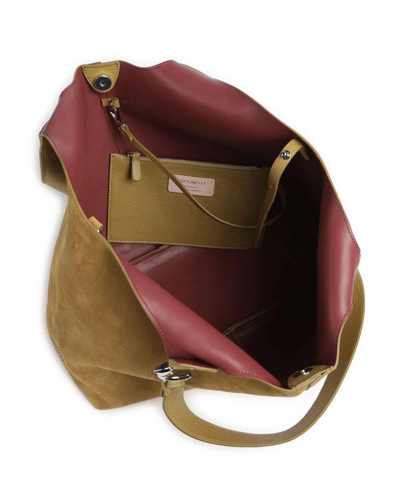 Coccinelle C-Easy Suede Beuteltasche seagrass