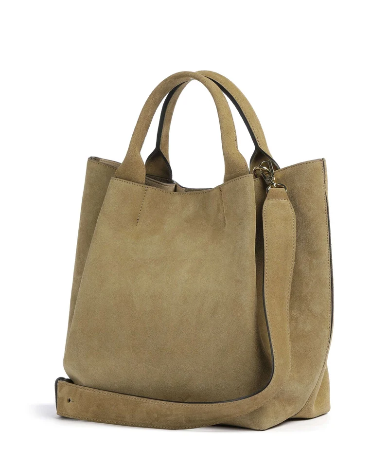 Abro Suede Essential Medium Handtasche mud