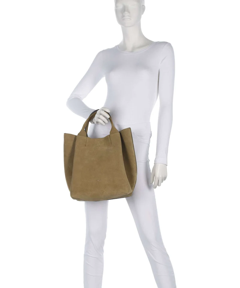Abro Suede Essential Medium Handtasche mud