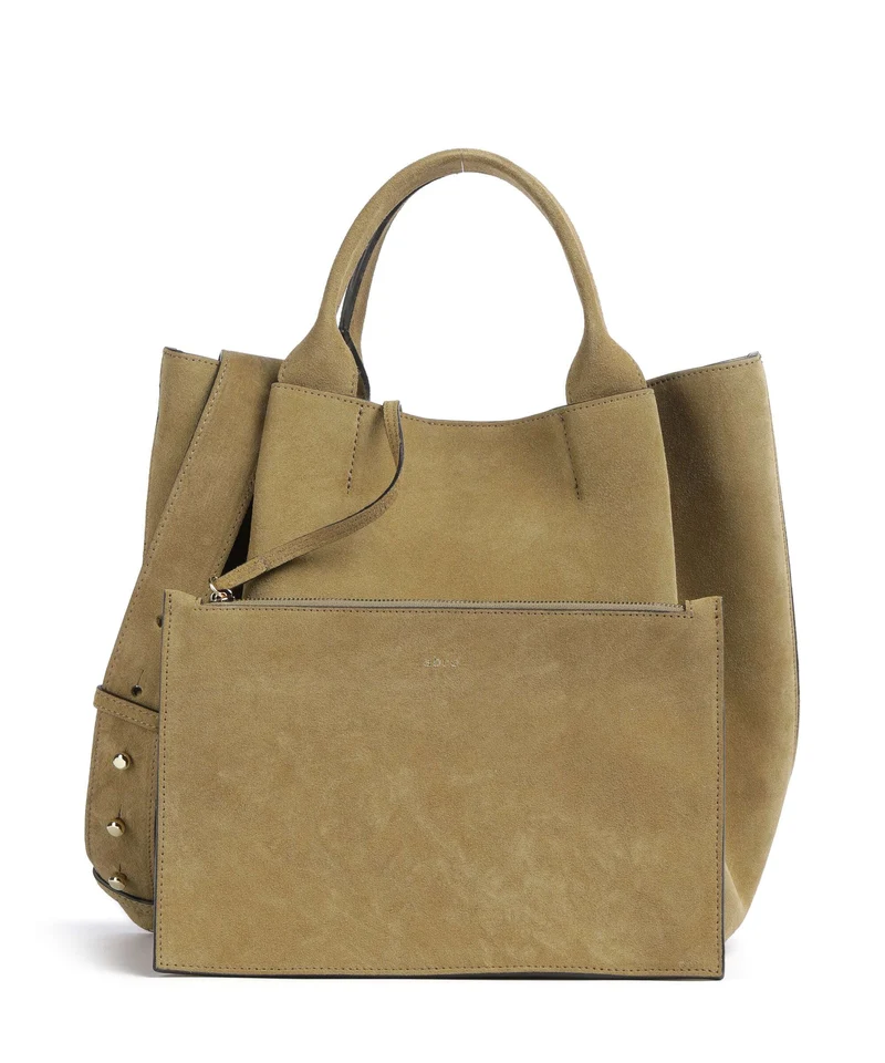 Abro Suede Essential Medium Handtasche mud
