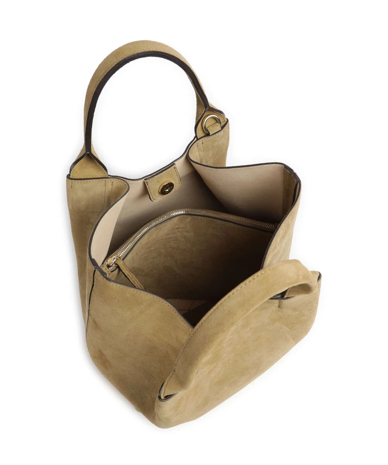 Abro Suede Essential Medium Handtasche mud