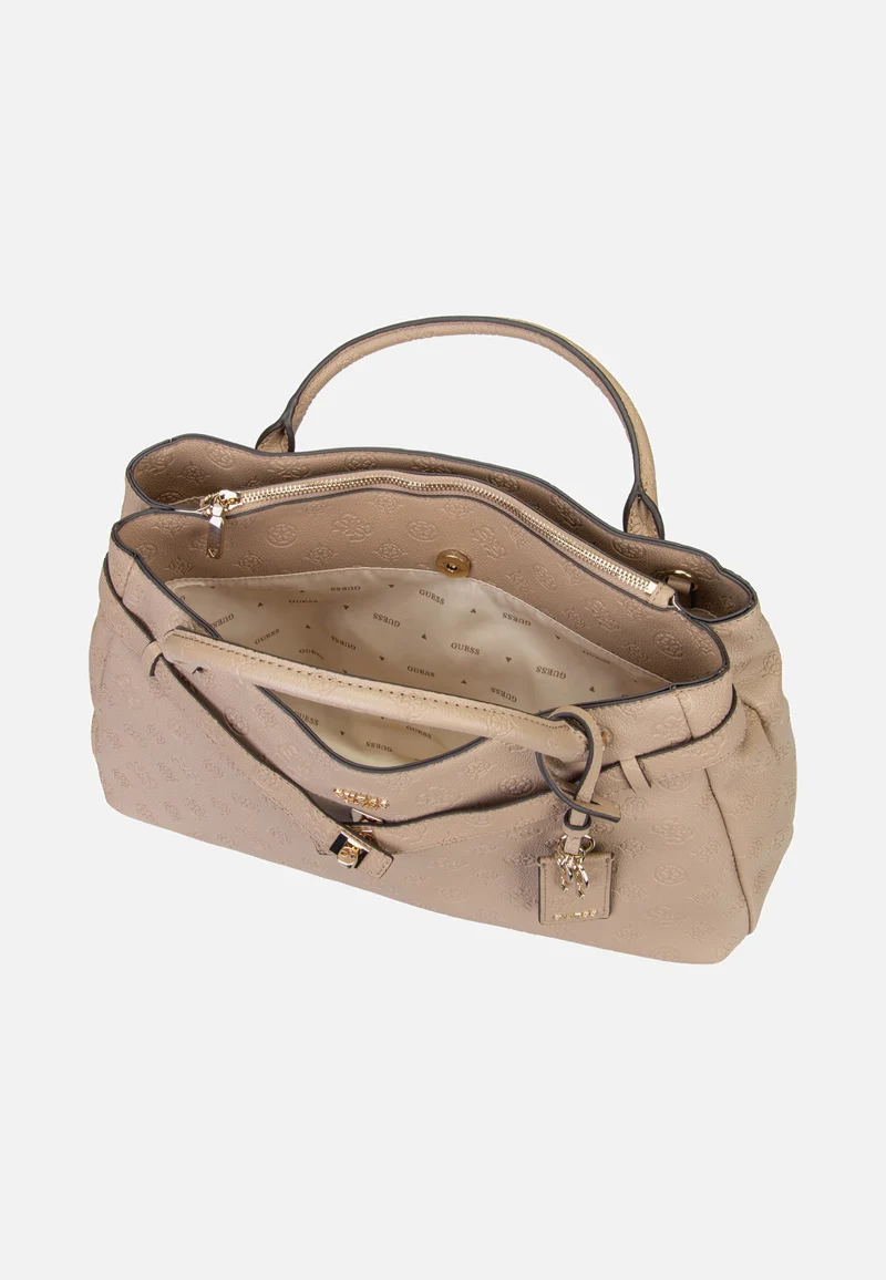Ella Logo Large Girlfriend 46060 Beige Logo - Satchel