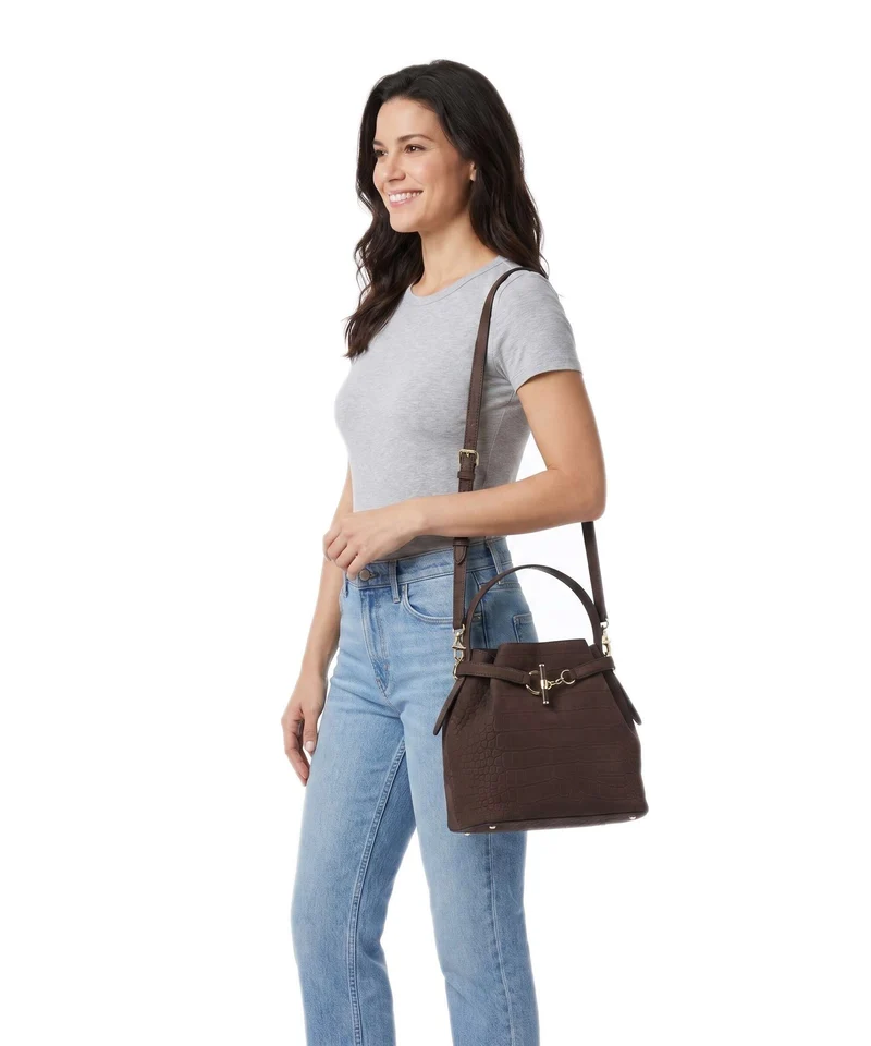 Lauren Ralph Lauren Blaike Medium Bucket Handtasche chestnut brown
