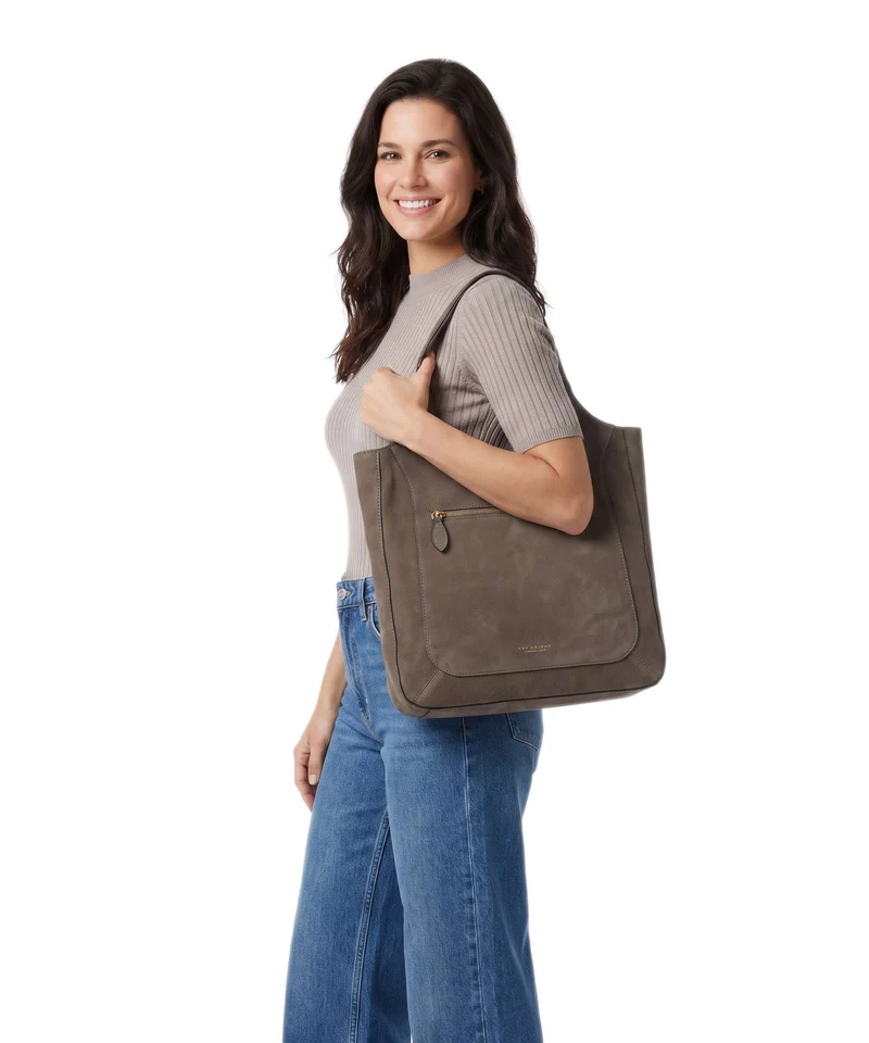 The Bridge Luce Soft Beuteltasche greige