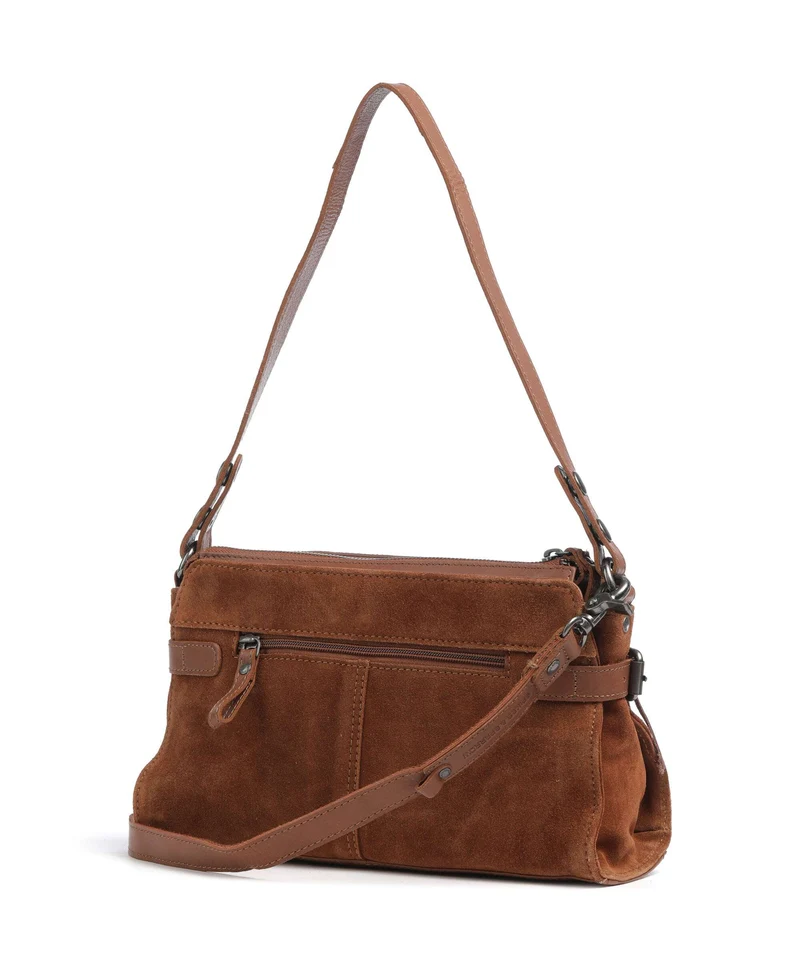 Spikes & Sparrow Suede Mix Madelon Schultertasche mocca