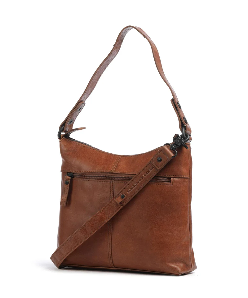 Spikes & Sparrow Bronco Delphie Beuteltasche brandy