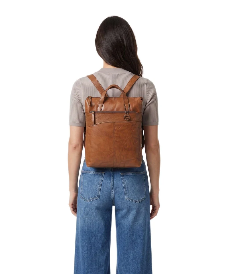 Spikes & Sparrow Bronco Claudia Rucksack brandy