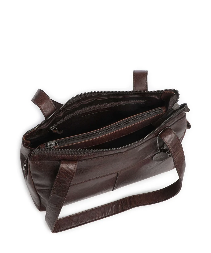 Spikes & Sparrow Bronco Alicia Schultertasche dark brown