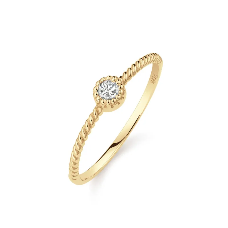 Jackie Gold Grimaldi Ring Aus 14 Karat Gold 585 JKR25.511-54