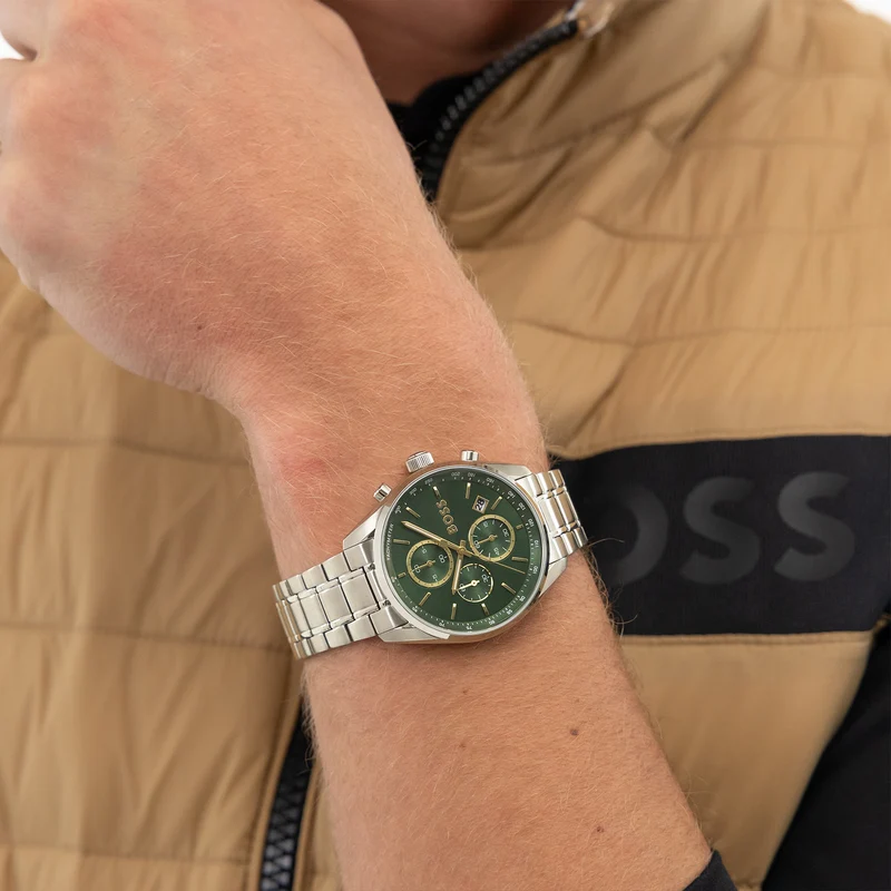 Hugo Boss Grand Prix 44 Silberne Herrenuhr HB1514266
