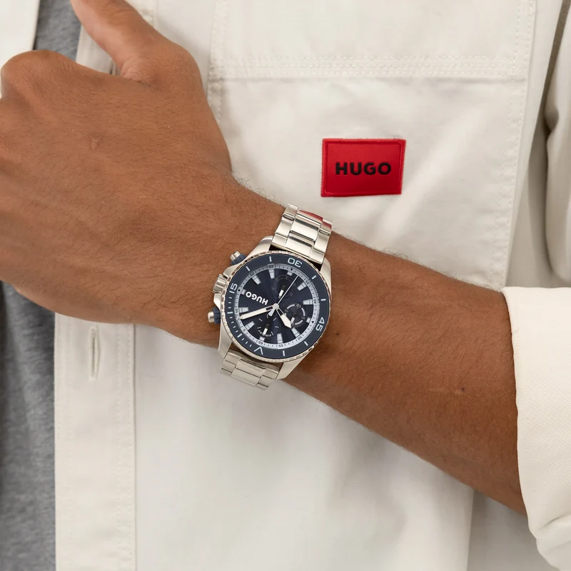 Hugo Boss #DIVE Silberne Herrenuhr HU1530429