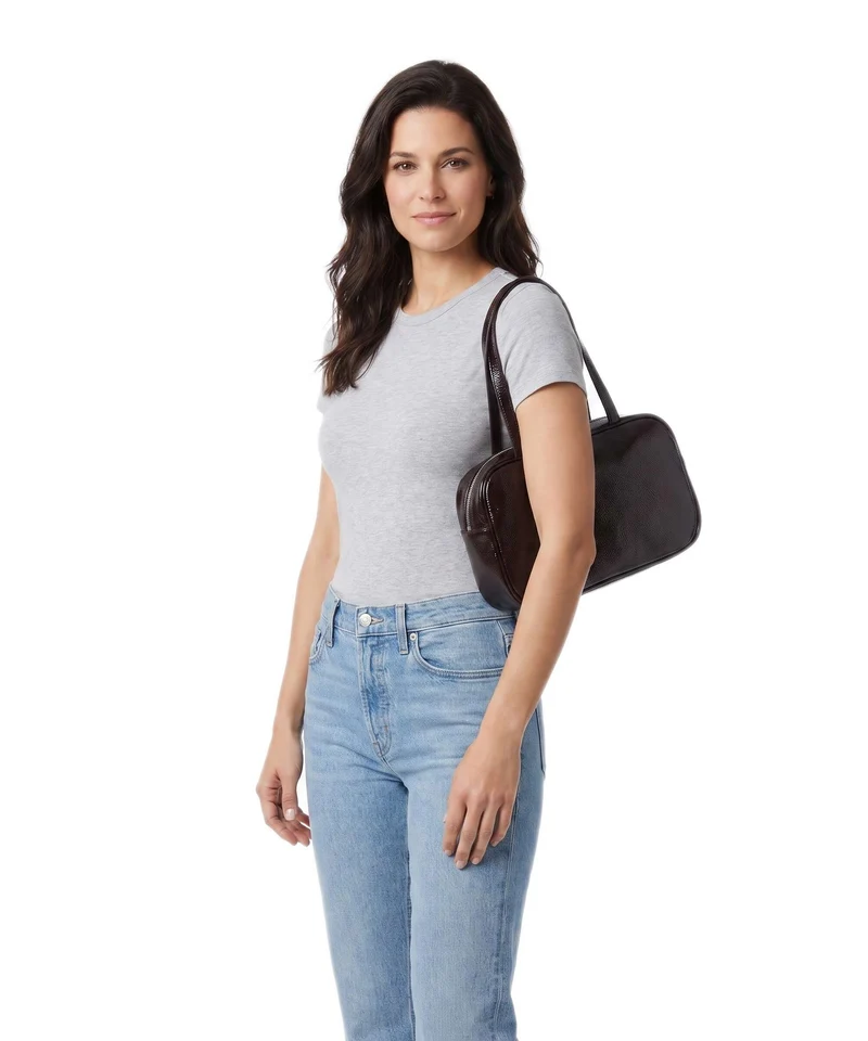 Marimekko Gratha Schultertasche dark wine red