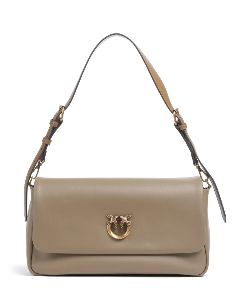 Pinko Click Soft Horizontal Schultertasche marrone/caramella/antique gold