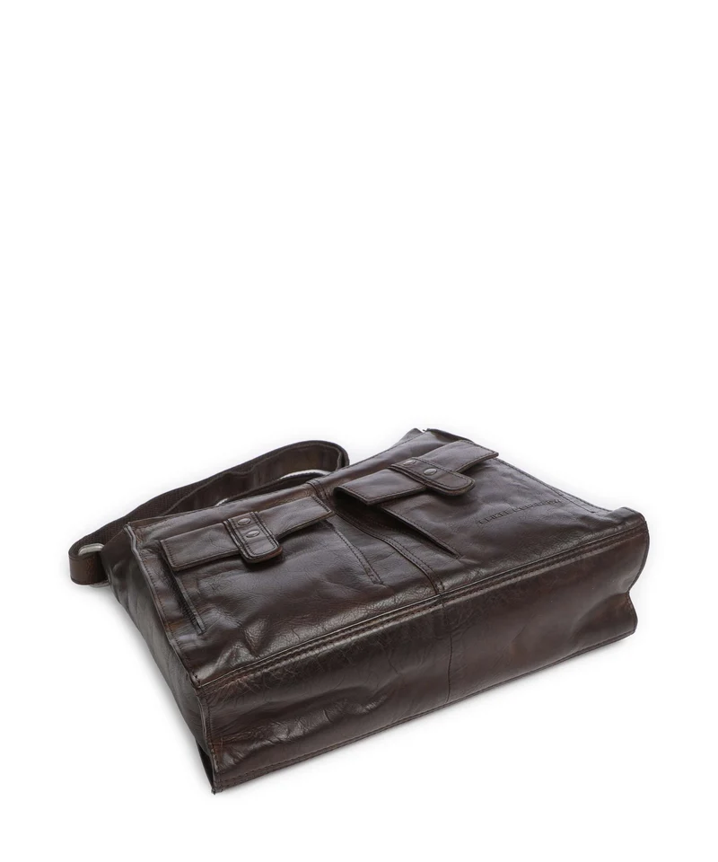 Spikes & Sparrow Apache Samara Beuteltasche dark brown