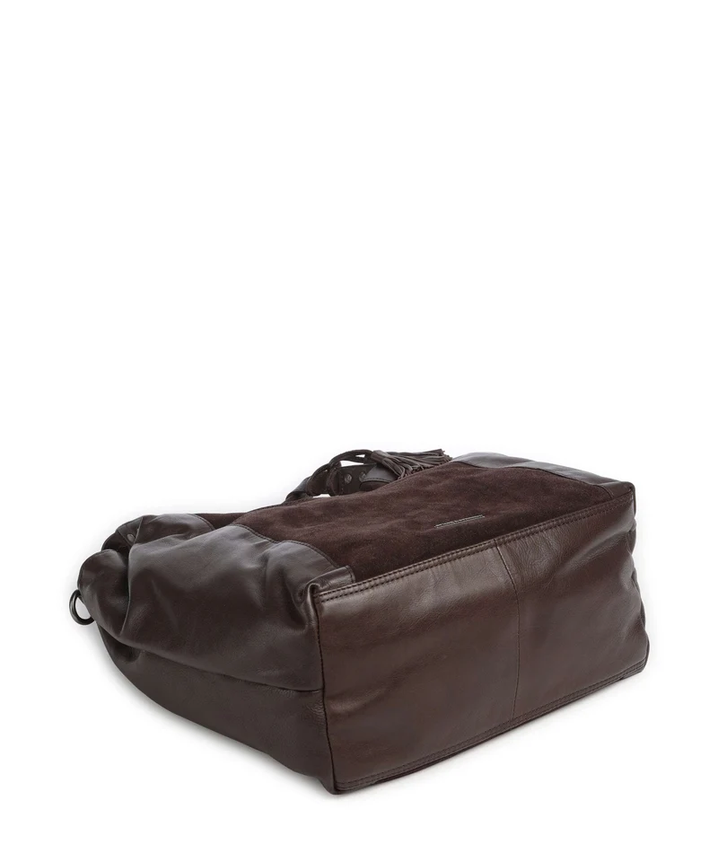 Spikes & Sparrow Suede Mix Ryana Shopper dark brown