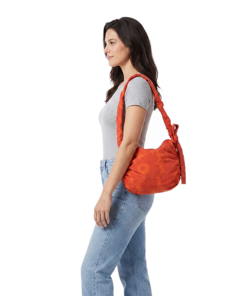 Marimekko Utu M Unikko Schultertasche red/dark orange