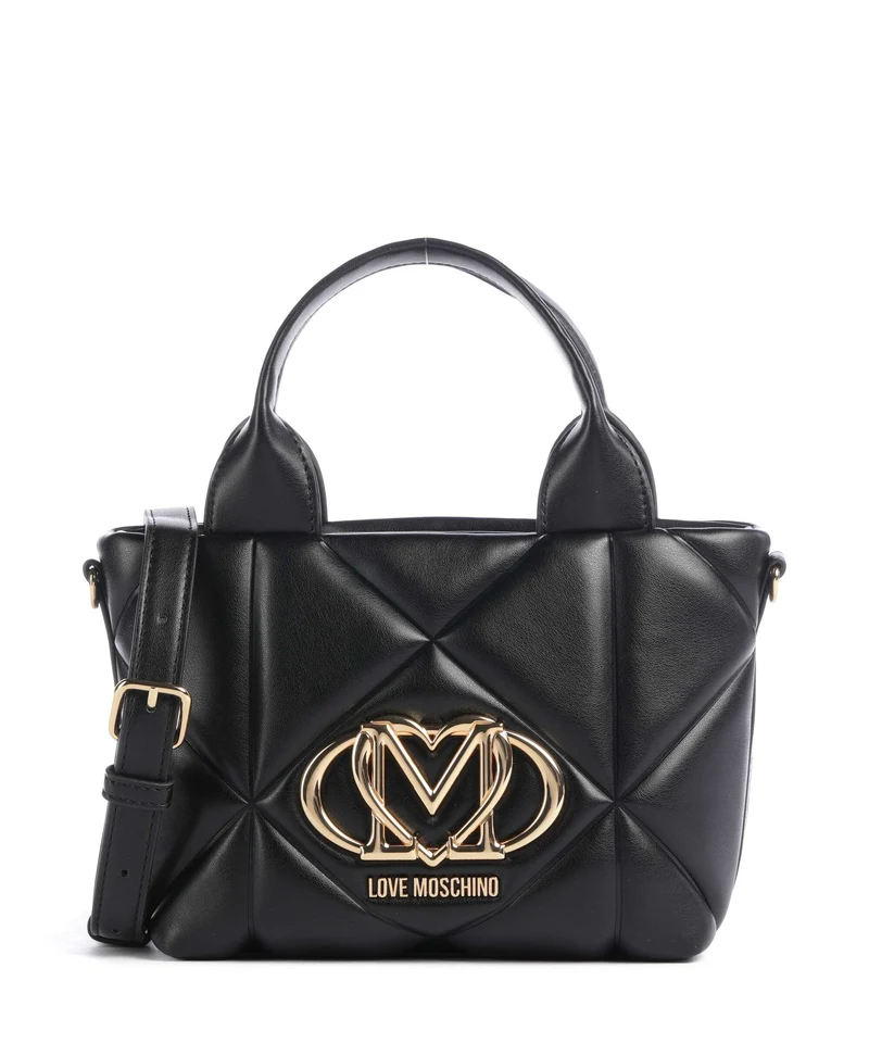 Love Moschino Embossed Q Handtasche nero