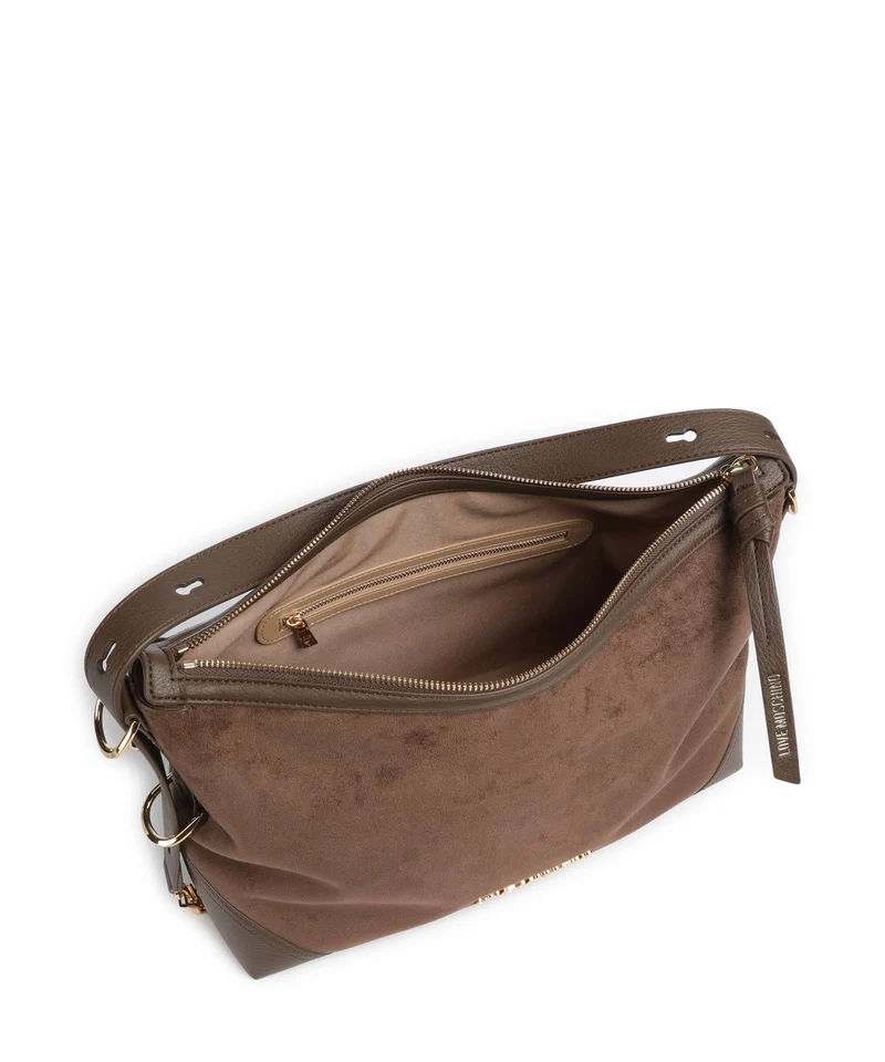 Love Moschino Signature Beuteltasche marrone