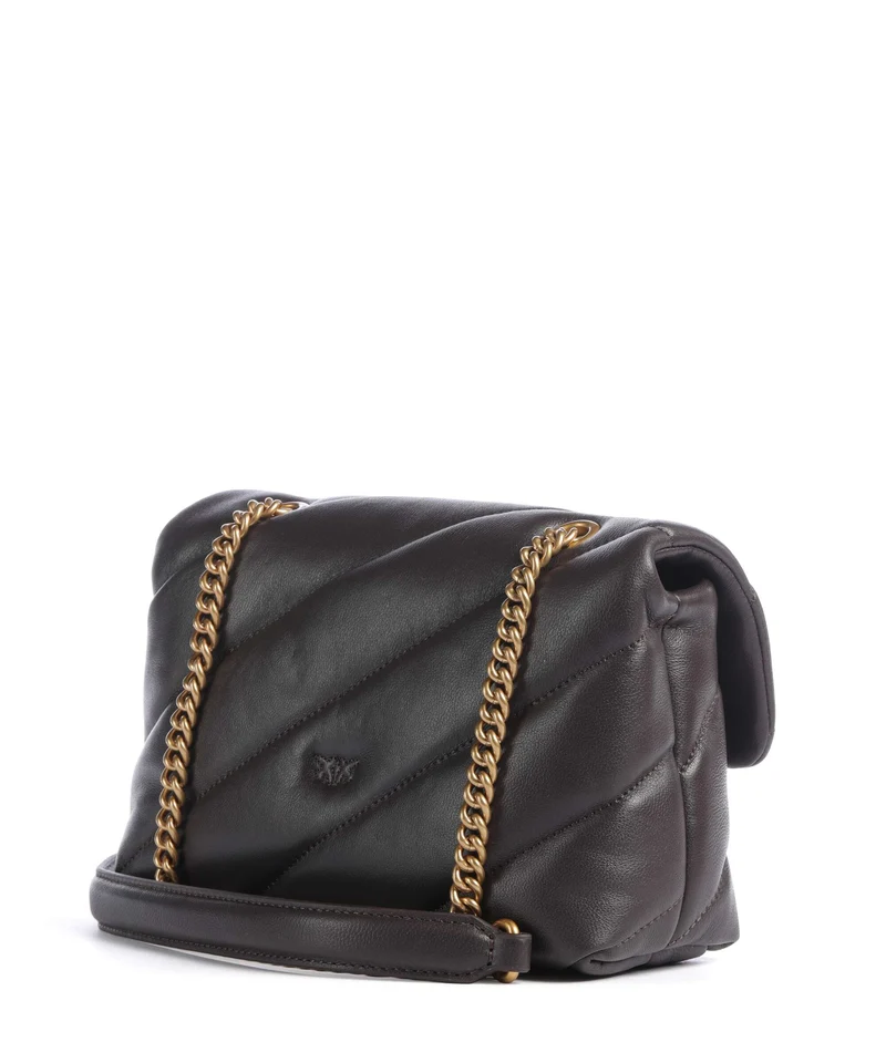Pinko Love Puff Mini New Buckle Schultertasche marrone marasca/antique gold