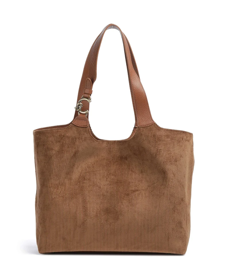 Coccinelle C-Easy Corduroy Shopper cognac