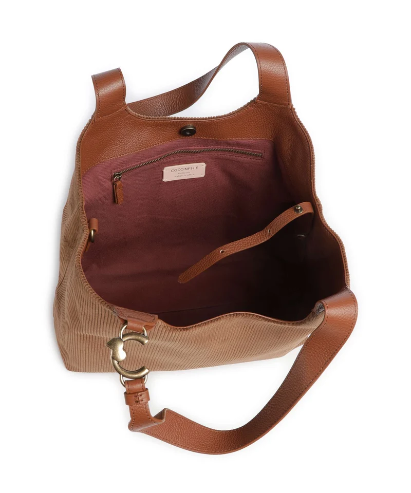 Coccinelle C-Easy Corduroy Shopper cognac