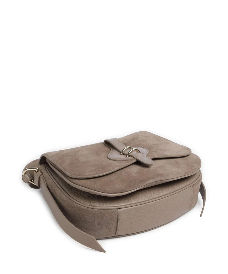Coccinelle Mavery Suede Handtasche warm taupe