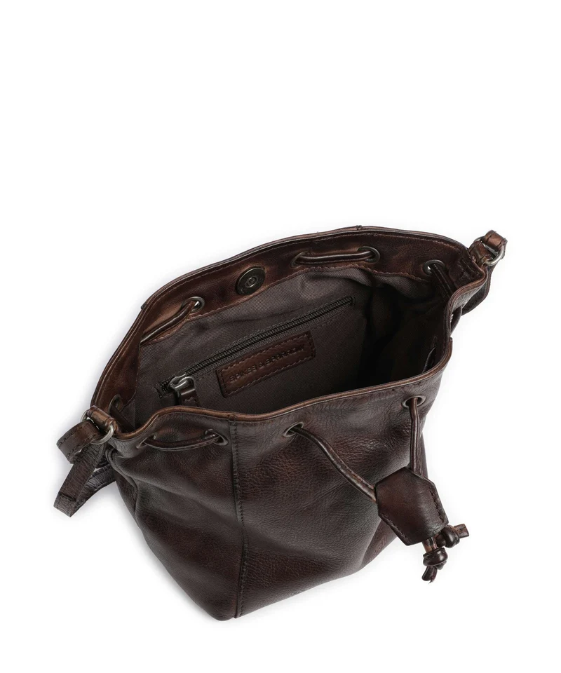 Spikes & Sparrow Apache Nancy Bucket Handtasche dark brown