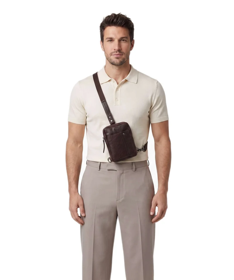 Spikes & Sparrow Bronco Miami Slingbag dark brown