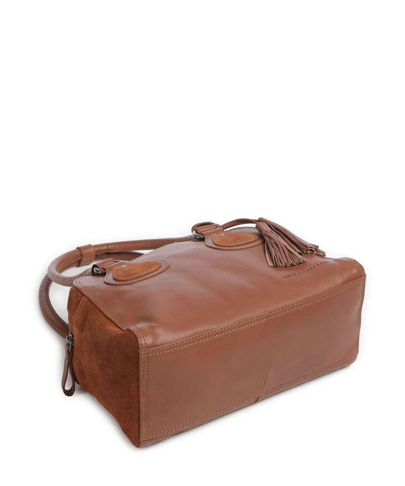 Spikes & Sparrow Suede Mix Sienna Schultertasche mocca