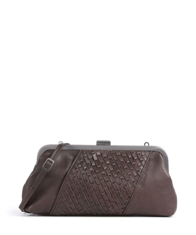 Spikes & Sparrow Woven Susy Umhängetasche dark brown