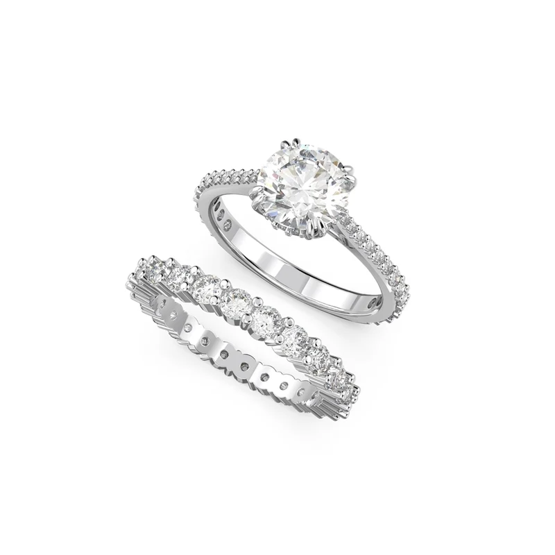 Swarovski Constella Silberfarbene Ringen Set 5649215