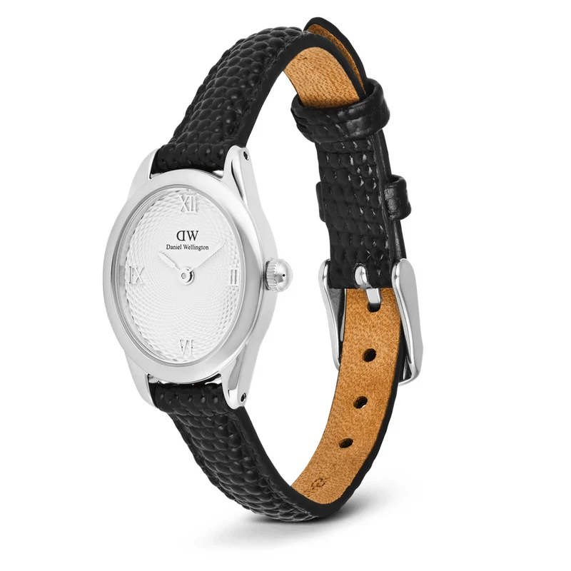 Daniel Wellington Ophelia Mini Black Lizard Silber Damen Uhr DW00100887