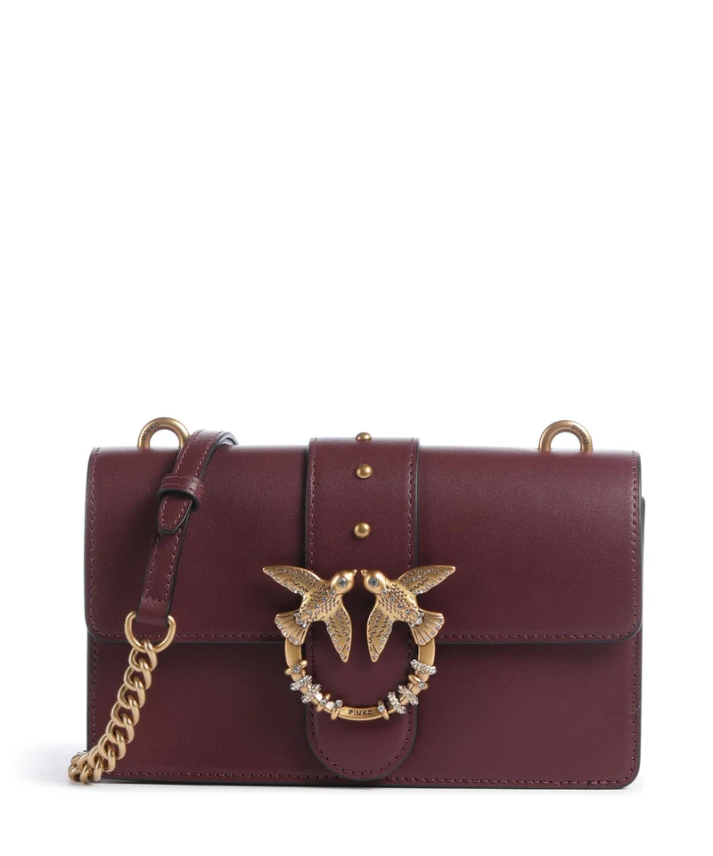 Pinko Love One Mini New Buckle Umhängetasche ribes intenso/antique gold