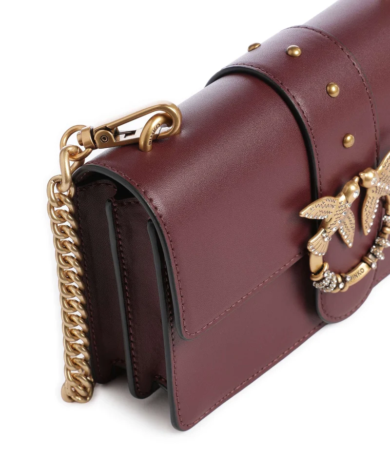 Pinko Love One Mini New Buckle Umhängetasche ribes intenso/antique gold