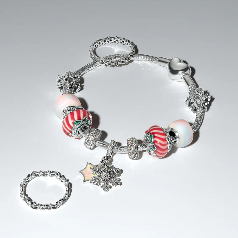 Pandora Moments 925 Sterling Silver Candy Murano Glass Charm 794252C01