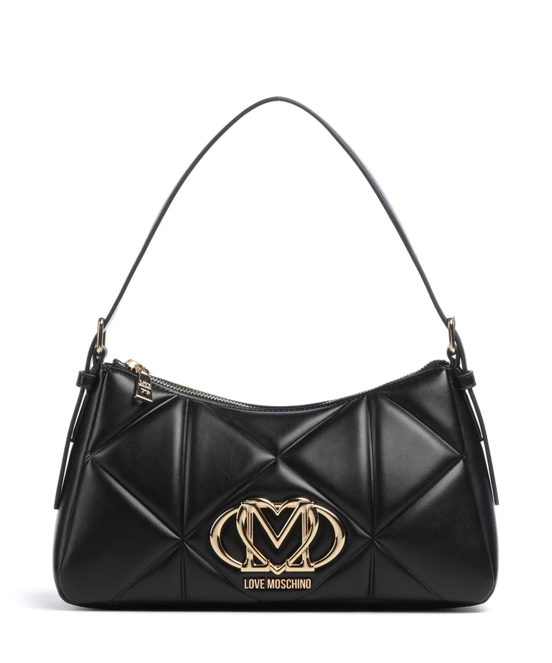Love Moschino Embossed Q Schultertasche nero