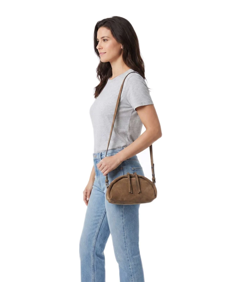 AllSaints Rosalie Arc Umhängetasche warm olive brown