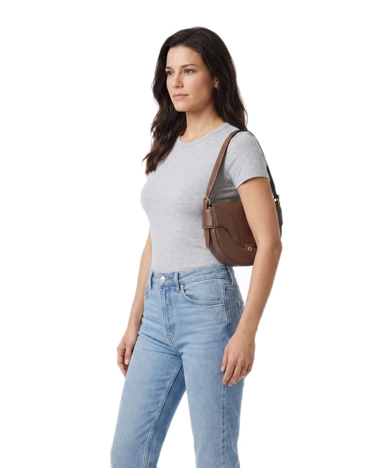 Aigner Sellina S Schultertasche saddle brown