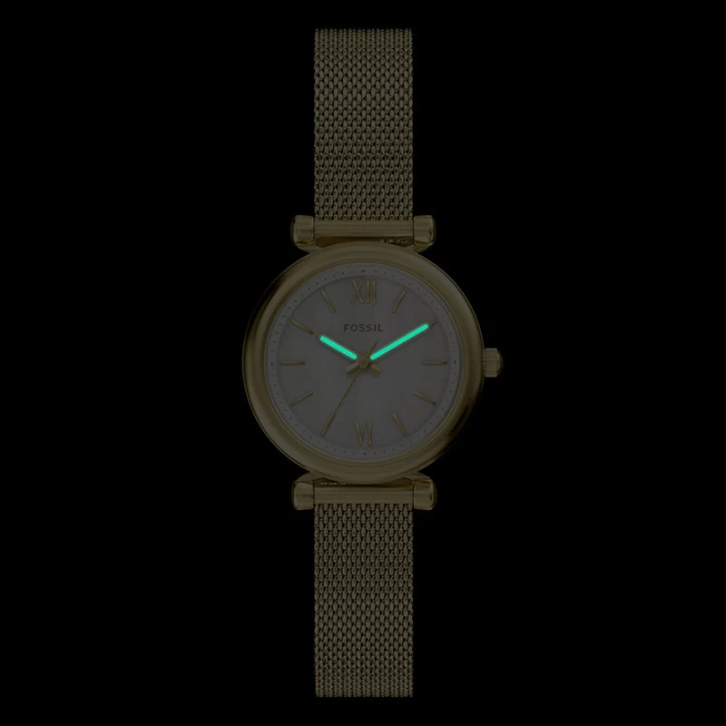 Fossil Carlie Round White Dial Watch ES5462