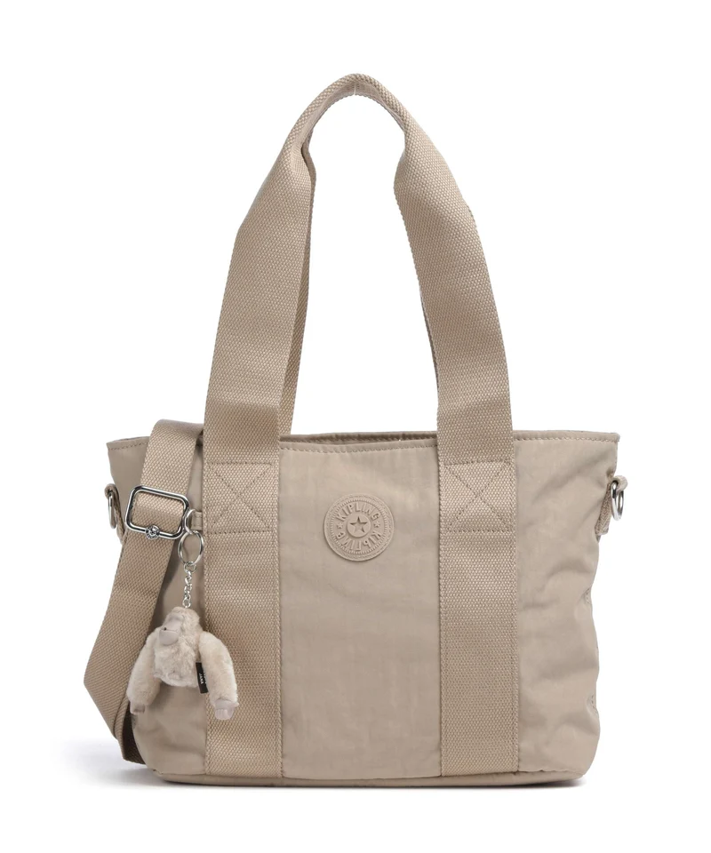 Kipling Basic Minta M Up Schultertasche tan beige