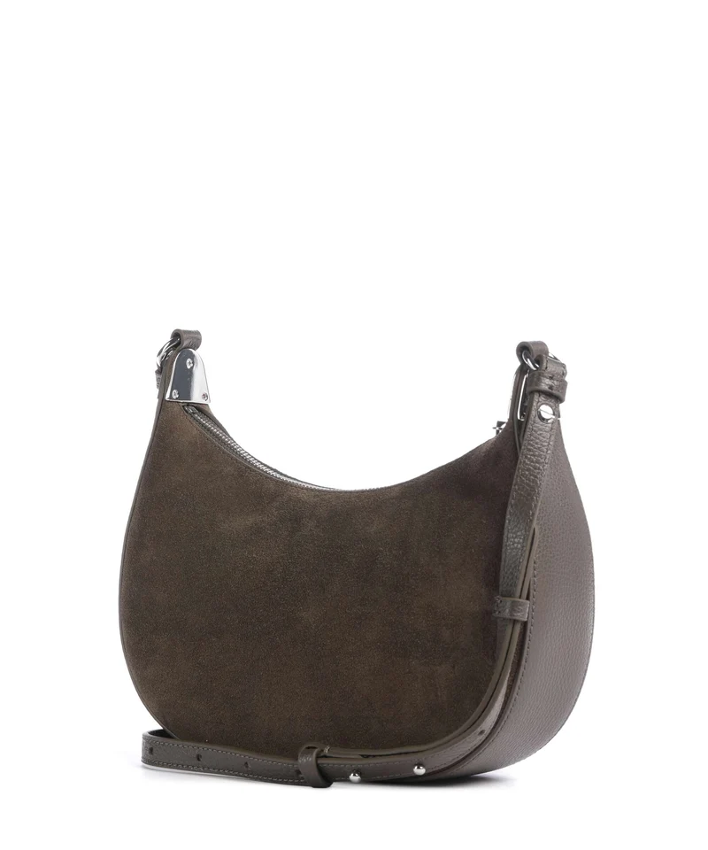 Coccinelle Fujiko Suede Umhängetasche fango