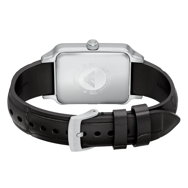 Emporio Armani Rectangular Silver Dial Watch AR11756