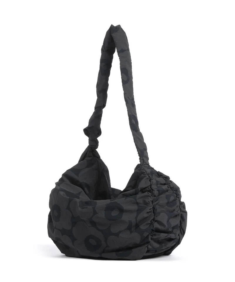 Marimekko Utu L Unikko Beuteltasche dark grey/black