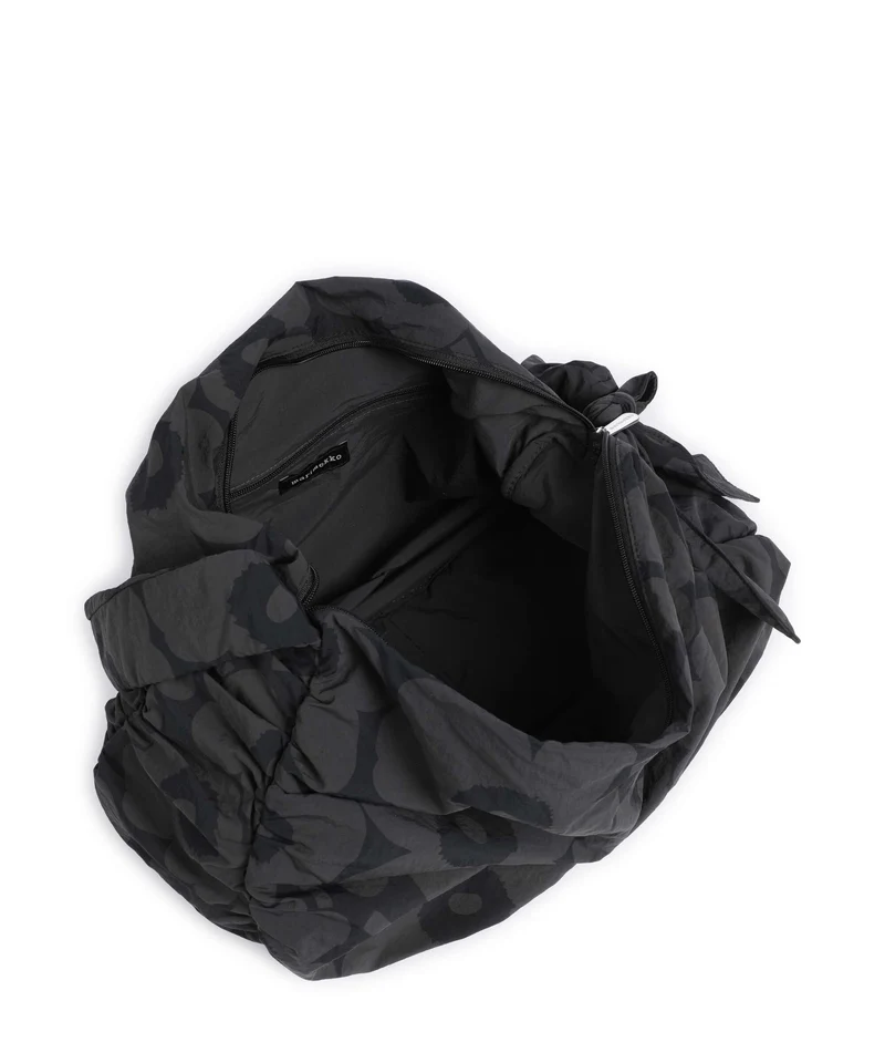 Marimekko Utu L Unikko Beuteltasche dark grey/black