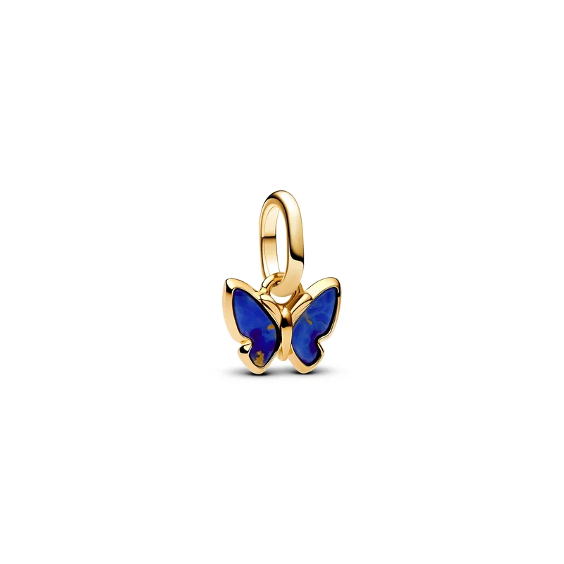 Pandora ME Gold Plated Blue Butterfly Mini Dangle Charm 763825C01