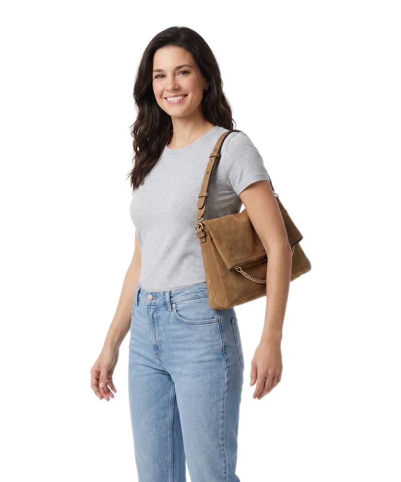 BOSS Yelena Schultertasche medium beige