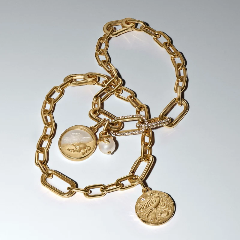 Pandora ME Gold Plated Swallow Coin Charm 764082C01
