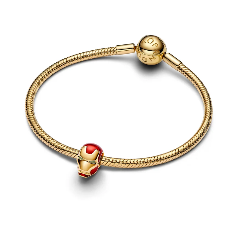 Pandora Marvel Gold Plated Iron Man Helmet Charm 764213C01