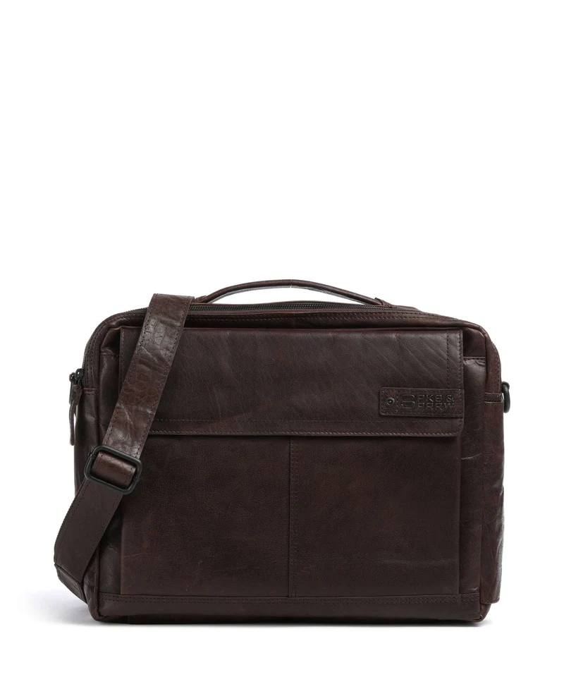 Spikes & Sparrow Bronco Henry Aktentasche dark brown