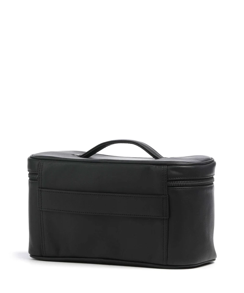 The Chesterfield Brand Wax Pull Up Cow Limone Kulturbeutel black